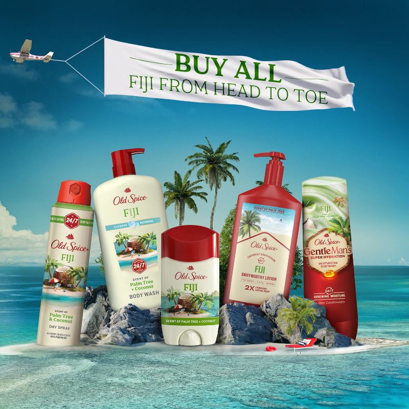 slide 8 of 11, Old Spice Men's Fiji with Palm Tree Antiperspirant & Deodorant - 2.6oz/2pk, 2 ct; 2.6 oz