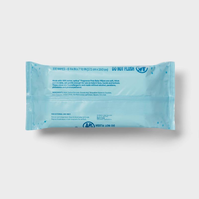 slide 5 of 7, Fragrance Free Baby Wipes Unscented 216ct - up&up™, 216 ct
