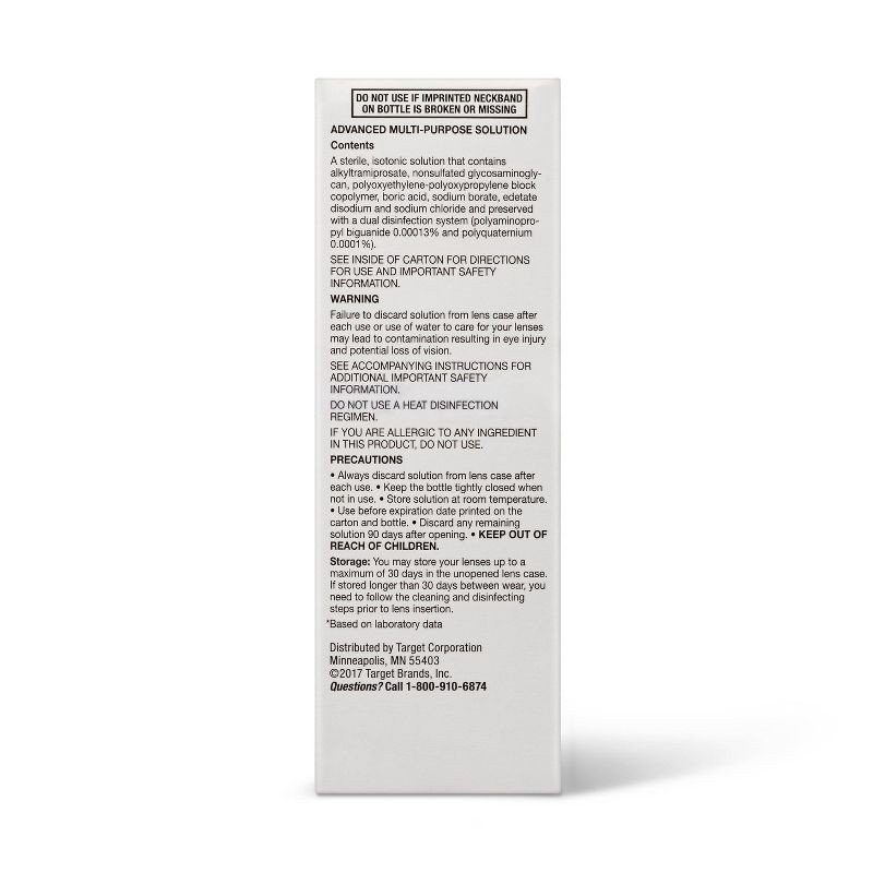 slide 7 of 8, Multipurpose Contact Lens Solution Comfort Formula - 4 fl oz - up&up™, 4 fl oz