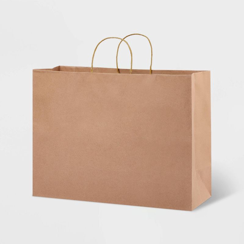 slide 1 of 3, Large Kraft Gift Bag Natural - Spritz™, 1 ct