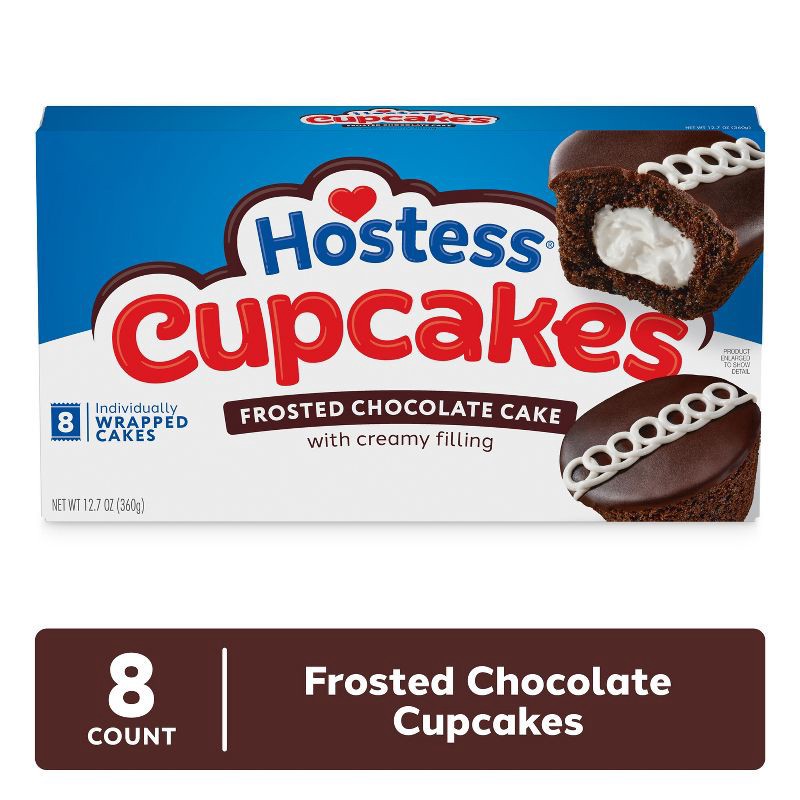 slide 3 of 9, Hostess Chocolate Cup Cakes - 12.7oz/8ct, 8 ct; 12.7 oz