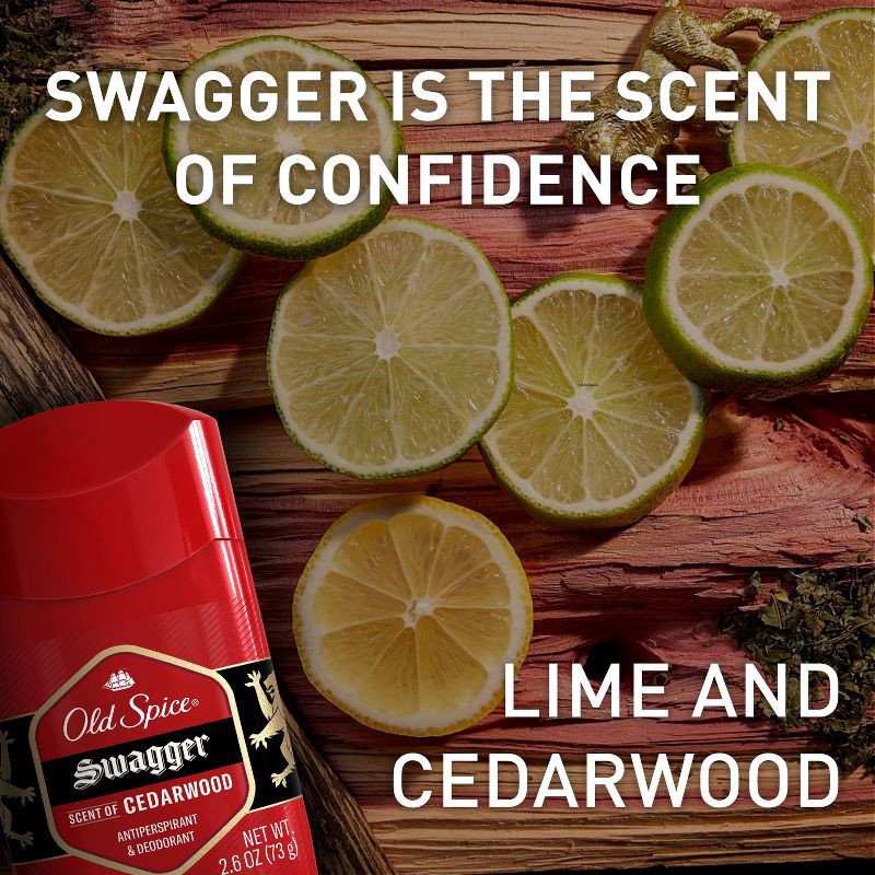 slide 4 of 10, Old Spice Red Collection Swagger Invisible Solid Antiperspirant & Deodorant for Men - 2.6oz/2pk, 2 ct; 2.6 oz