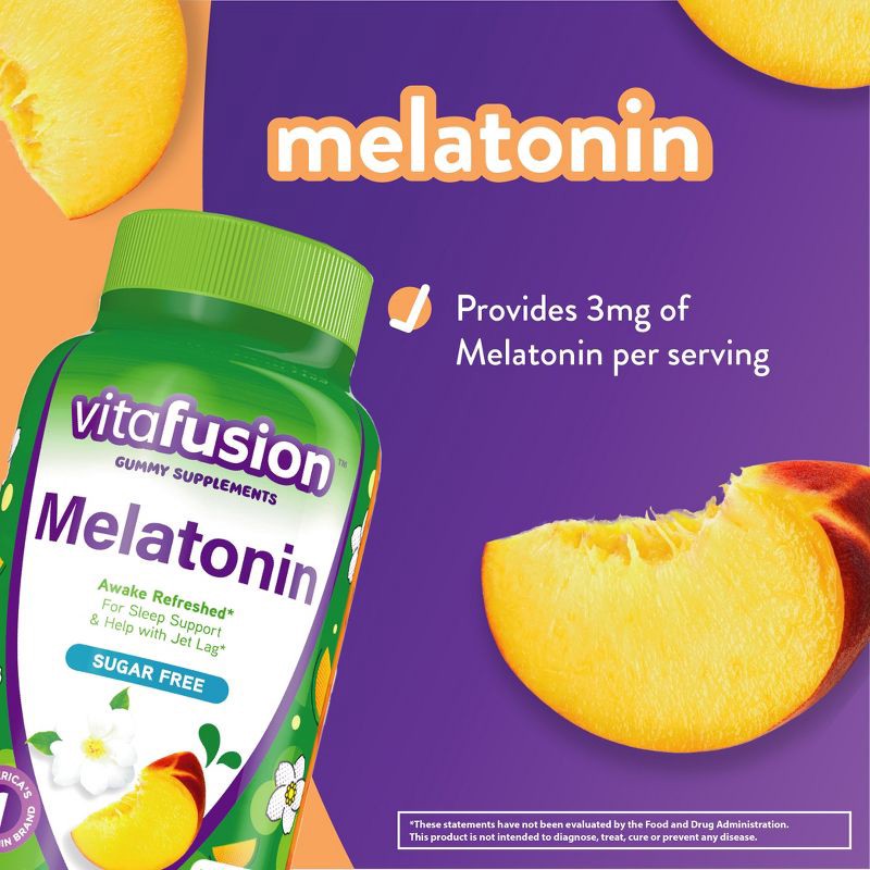 slide 3 of 9, Vitafusion Melatonin Dietary Supplement Adult Gummies - Fruit - 140ct, 140 ct