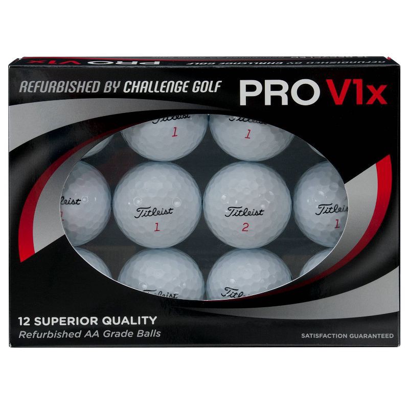 slide 1 of 4, Challenge Butter Titleist PRO V1x Refurbished AA Golf Balls - 12pk, 12 ct