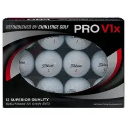 Challenge Butter Titleist PRO V1x Refurbished AA Golf Balls - 12pk