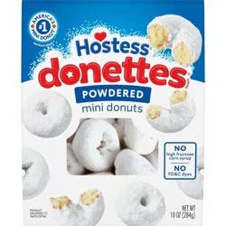 Hostess Donettes Powdered Mini Donuts - 10oz: No Artificial Sweeteners, No High Fructose Corn Syrup, Tree Nut Free