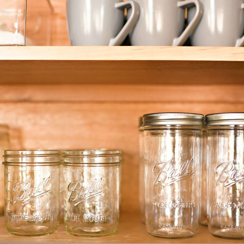 slide 7 of 7, Ball 8oz. 12pk Glass Regular Mouth Mason Jar with Lid and Band, 12 ct; 8 oz