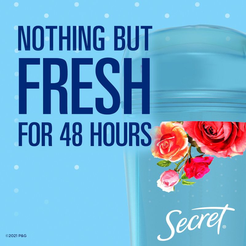 slide 8 of 11, Secret Fresh Clear Gel Antiperspirant and Deodorant for Women - Delicate Rose - 2.6oz, 2.6 oz