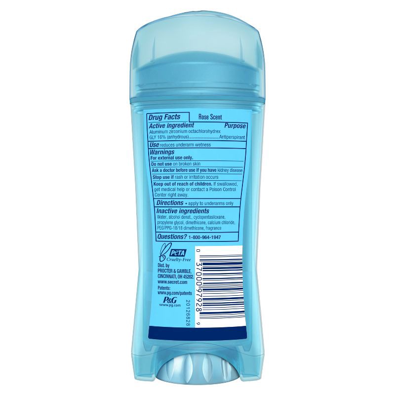 slide 10 of 10, Secret Fresh Clear Gel Antiperspirant & Deodorant - Delicate Rose - 2.6oz, 2.6 oz