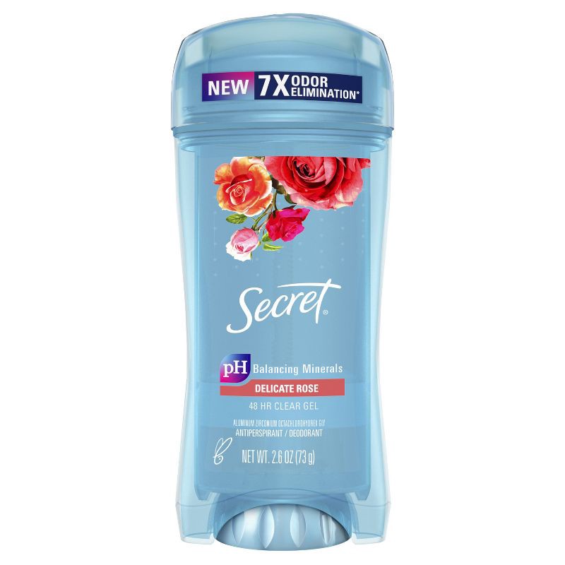 slide 11 of 11, Secret Fresh Clear Gel Antiperspirant and Deodorant for Women - Delicate Rose - 2.6oz, 2.6 oz