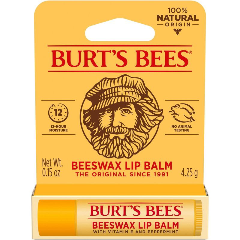 slide 1 of 9, Burt's Bees Natural Origin Beeswax Lip Balm - 0.15oz, 0.15 oz