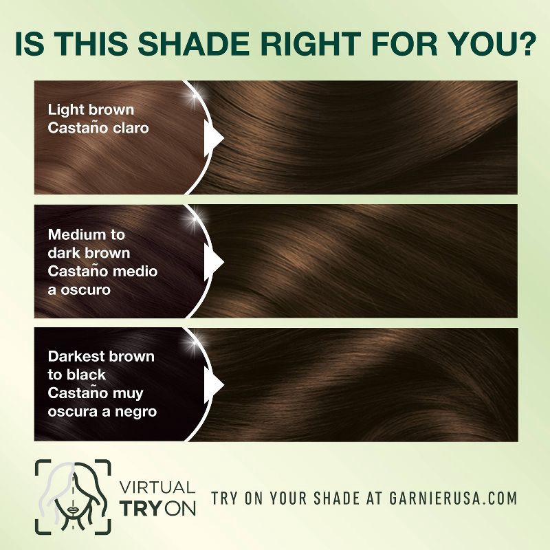 slide 7 of 9, Garnier Nutrisse Nourishing Permanent Hair Color Creme - 33 Darkest Golden Brown, 1 ct