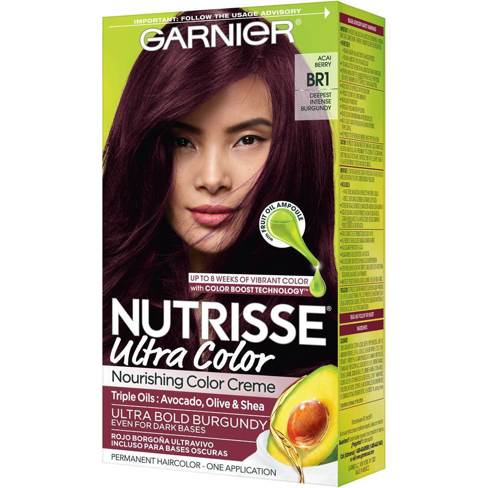 Garnier Nutrisse Ultra Color Nourishing Color Creme - BR1 Deepest Intense  Burgundy 1 ct | Shipt