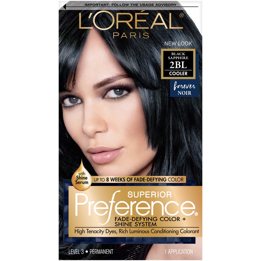slide 2 of 8, L'Oréal Paris Superior Preference Fade-Defying Color + Shine System 2BL Black Sapphire, 1 ct