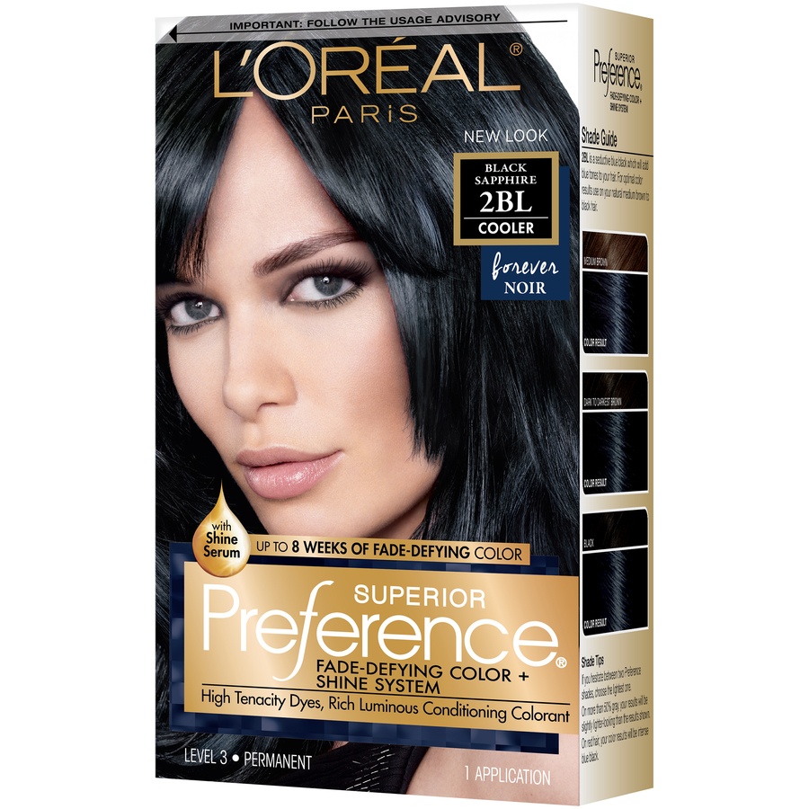 slide 4 of 8, L'Oréal Paris Superior Preference Fade-Defying Color + Shine System 2BL Black Sapphire, 1 ct