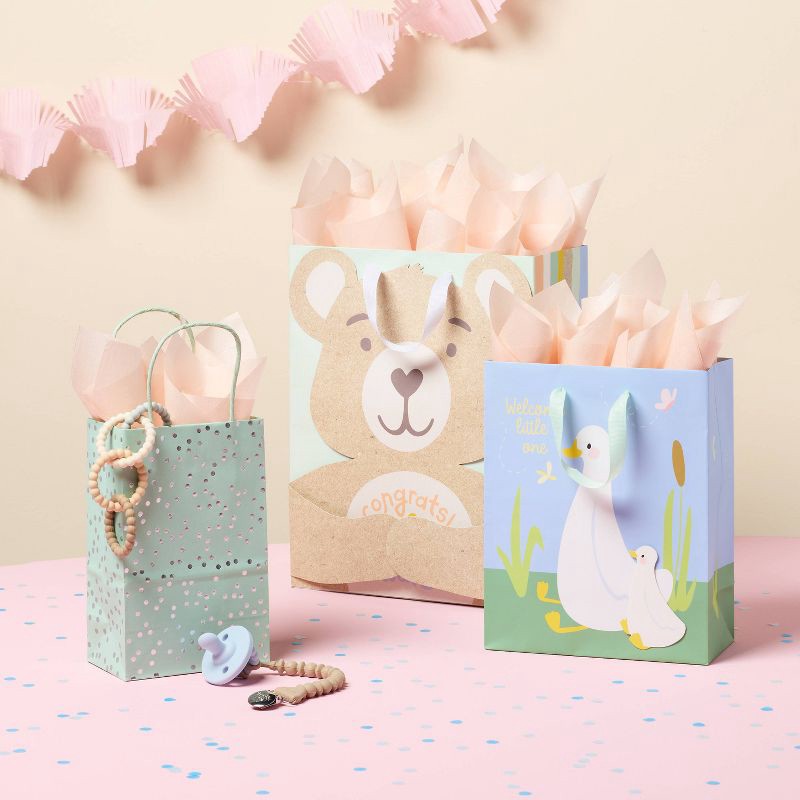 slide 2 of 3, 8ct Pearlized Tissue Paper Light Pink - Spritz™: Solid Easter Packaging, 16.5" x 24", 8 Sheets, 8 ct, 8 sheets