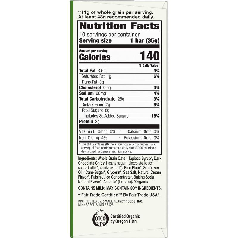 slide 2 of 10, Cascadian Farms Organic Dark Chocolate Chip Chewy Granola Bars - 10ct/12.3oz, 10 ct; 12.3 oz