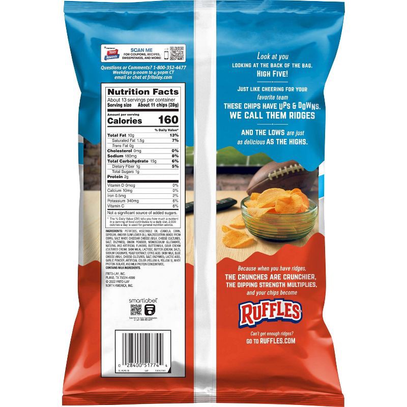 slide 2 of 7, Ruffles Cheddar And Sour Cream Potato Chips - 12.5oz, 12.5 oz