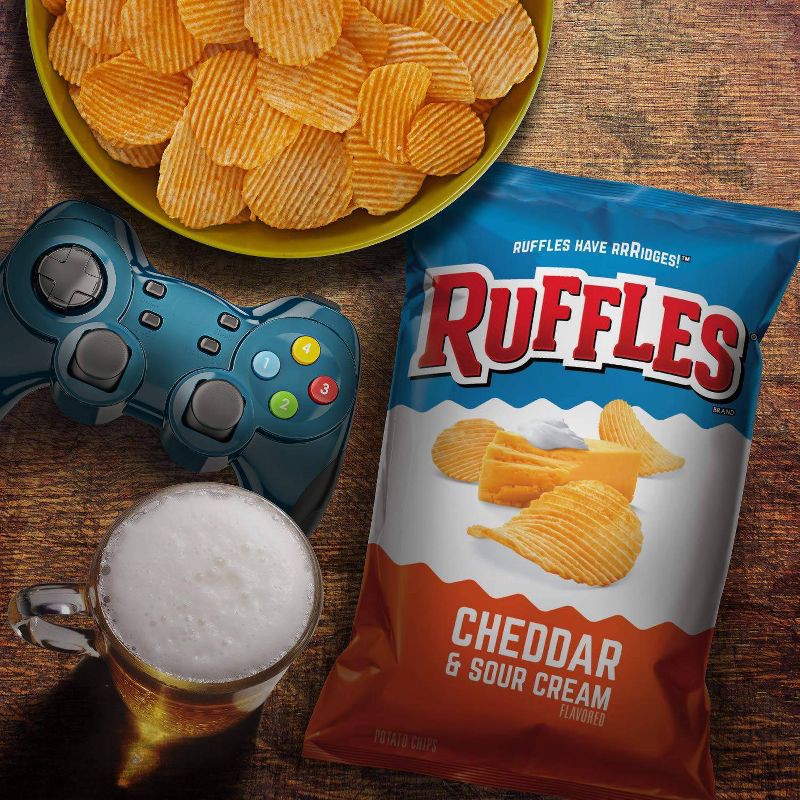 slide 5 of 7, Ruffles Cheddar And Sour Cream Potato Chips - 12.5oz, 12.5 oz