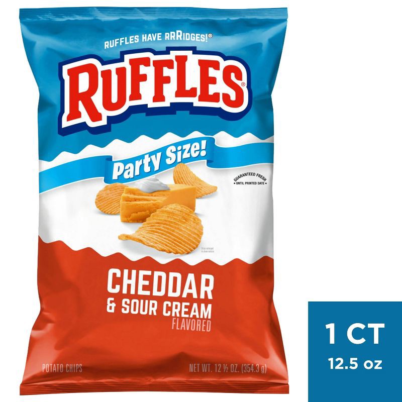 slide 1 of 3, Ruffles Cheddar And Sour Cream Chips - 12.5oz, 12.5 oz