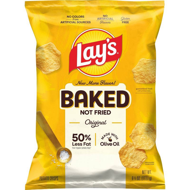 slide 1 of 6, Lay's Oven Baked Original Potato Chips - 6.25oz, 6.25 oz