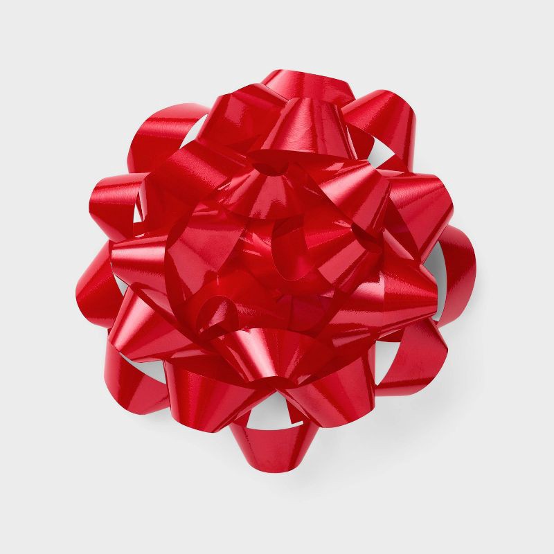 slide 1 of 3, Red Gift Bow - Spritz™: Solid Plastic Decorative for All Occasions, Birthday, Easter, 6", 1 ct