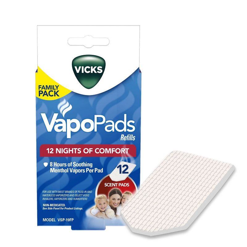 slide 1 of 9, Vicks VapoPads Refill - Soothing Menthol - 12ct, 12 ct