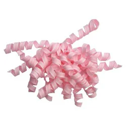 7" Fabric Curly Gift Bow Light Pink/White - Spritz™