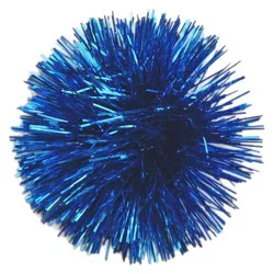 5" Tinsel Pom Gift Bow Royal Blue - Spritz™