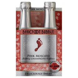 Barefoot Bubbly Pink Moscato Sparkling Wine - 4pk/187ml Bottles