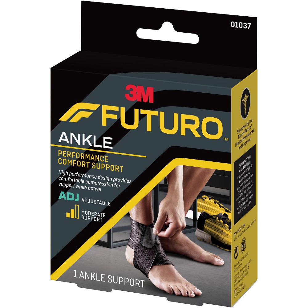 slide 5 of 7, FUTURO Performance Comfort Ankle Support, Adjustable, 1 ct