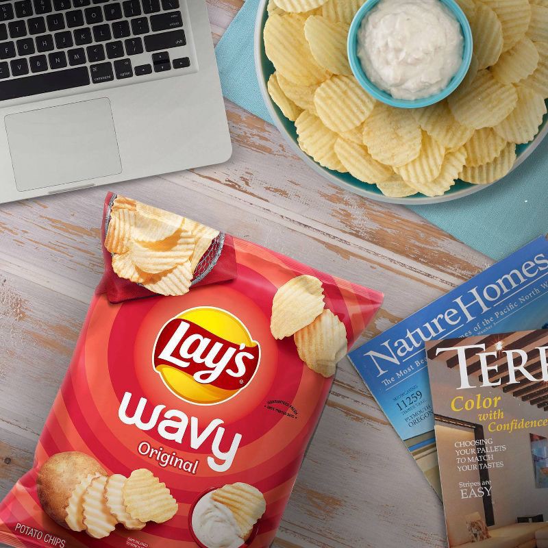 slide 3 of 3, Lay's Wavy Original Potato Chips - 13oz, 13 oz