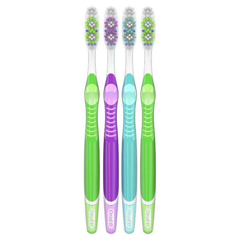 slide 2 of 10, Oral-B 3D White Vivid Manual Toothbrushes, Soft Bristles, 4ct, 4 ct