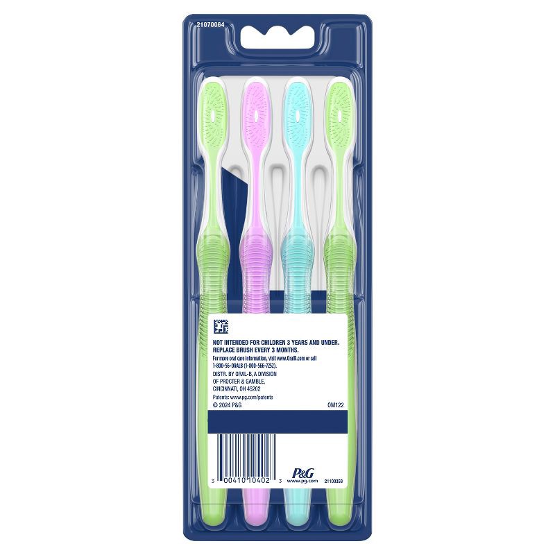slide 4 of 9, Oral-B 3D White Vivid Manual Toothbrushes - Soft Bristles - 4ct, 4 ct