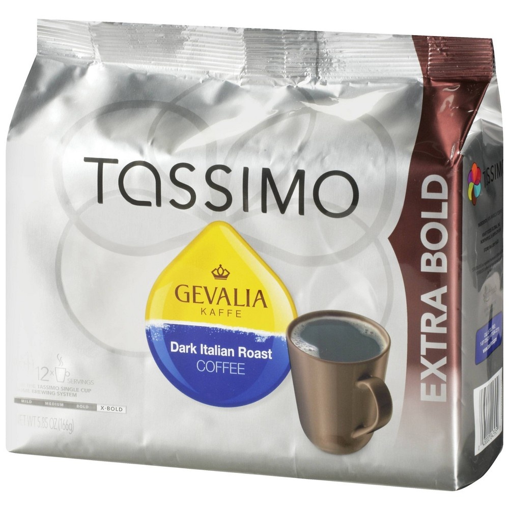 slide 3 of 4, Tassimo Gevalia Kaffe Dark Roast Italian Roast Extra Bold Roast Disc Coffee Pods, 12 ct