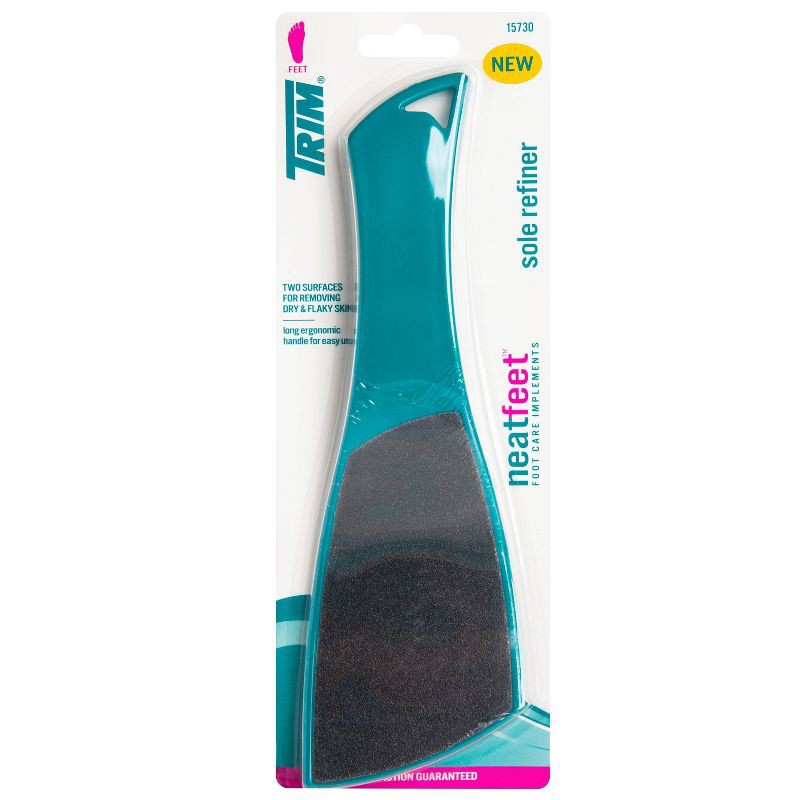 slide 1 of 5, Trim Neat Feet 2-in-1 Buffer & Sole Refiner Foot File, 1 ct