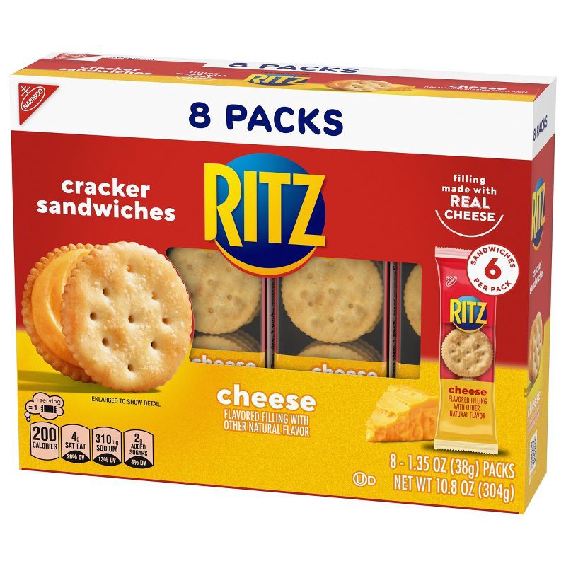 slide 8 of 14, Ritz Cracker Sandwiches with Cheese - 8ct/10.8oz, 8 ct, 10.8 oz