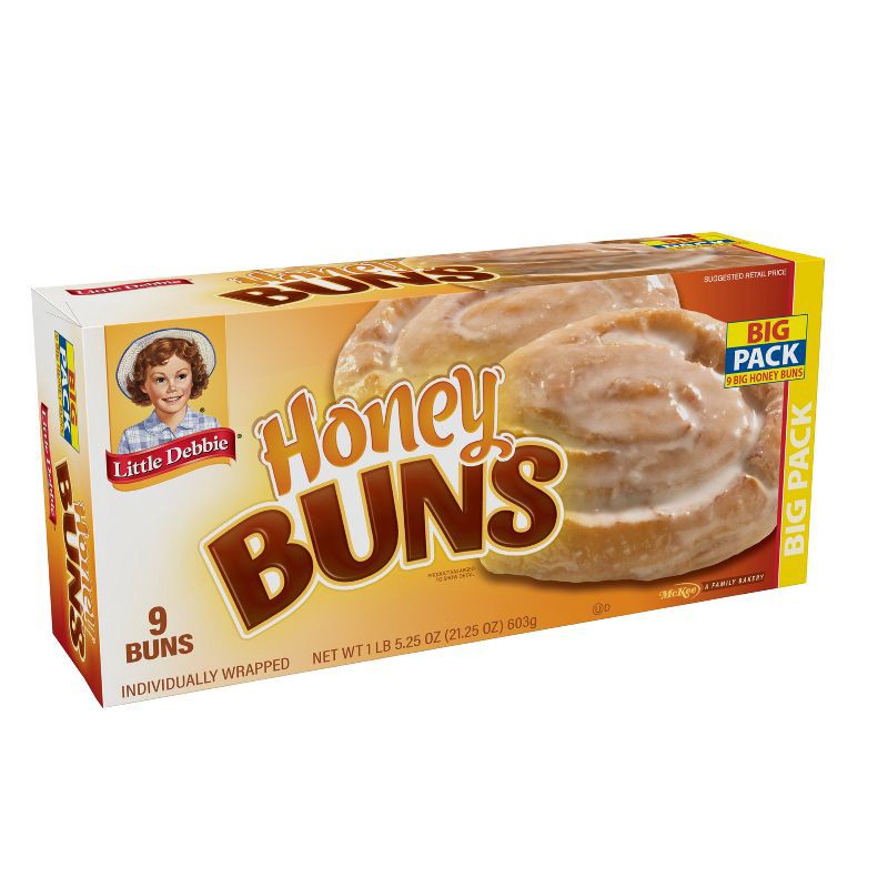 slide 1 of 4, Little Debbie Honey Buns - 9ct/21.25oz, 9 ct, 21.25 oz