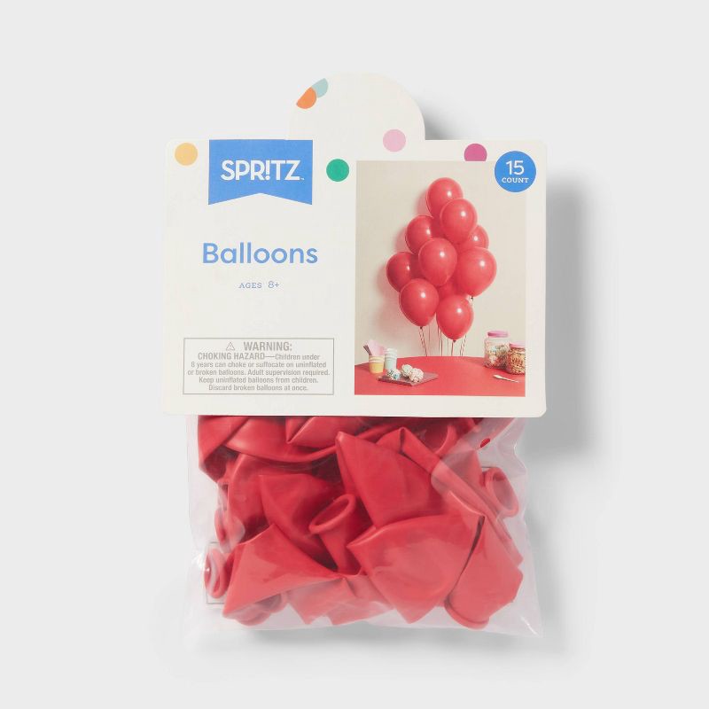 slide 4 of 4, 15ct Red Balloon Pack - Spritz™, 15 ct
