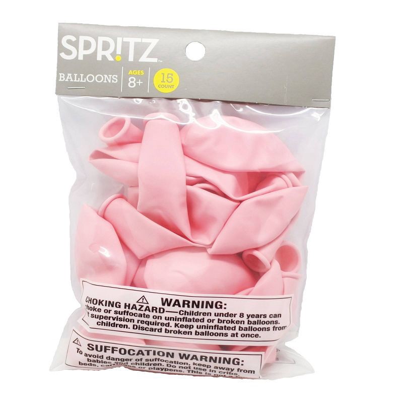 slide 1 of 2, 15ct Light Pink Balloons - Spritz™, 15 ct