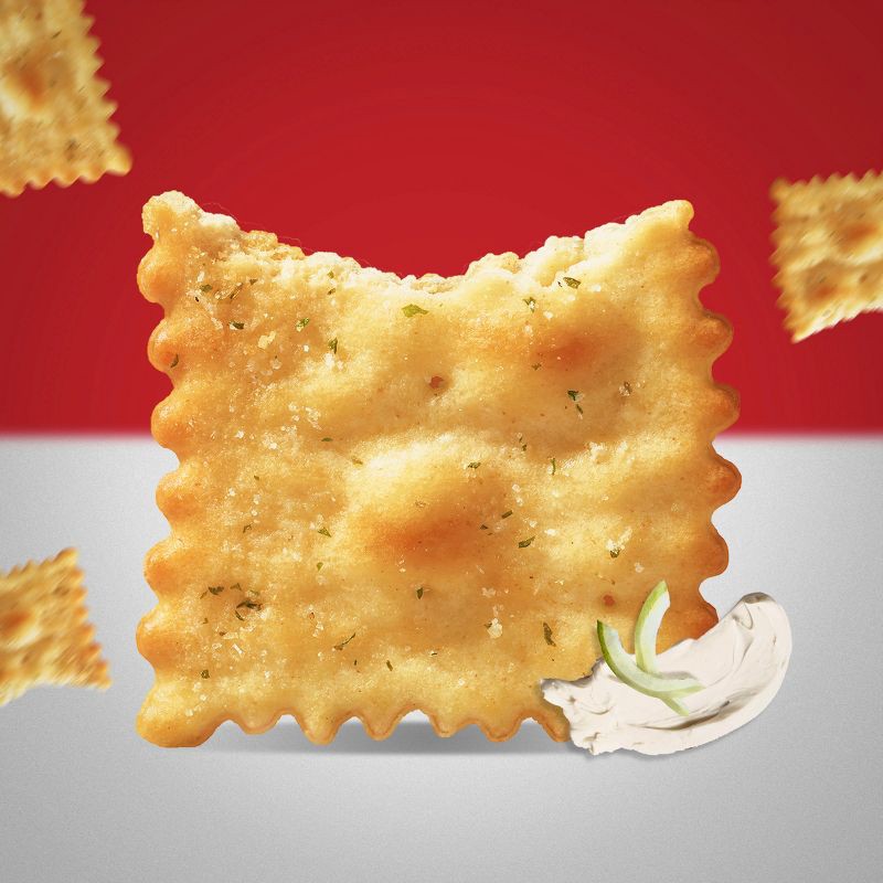 slide 11 of 12, RITZ Toasted Chips Sour Cream and Onion Crackers Party Snacks - 8.1oz, 8.1 oz