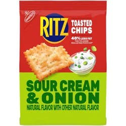 RITZ Toasted Chips Sour Cream and Onion Crackers Party Snacks - 8.1oz