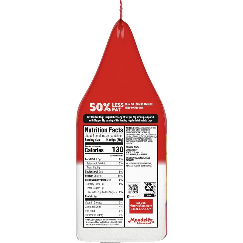 slide 11 of 15, RITZ Toasted Chips Original Crackers - Party Snacks - 8.1oz, 8.1 oz