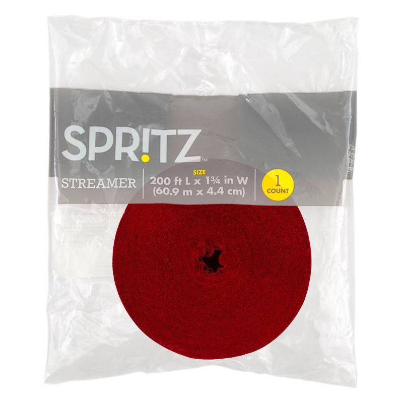 slide 3 of 3, Red Crepe Streamer - Spritz™, 1 ct