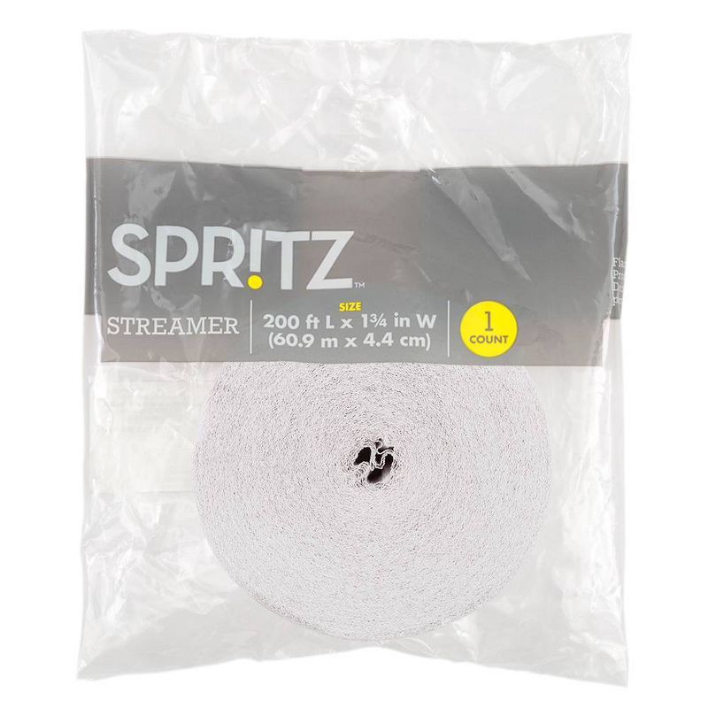 slide 3 of 3, White Crepe Streamer - Spritz™, 1 ct