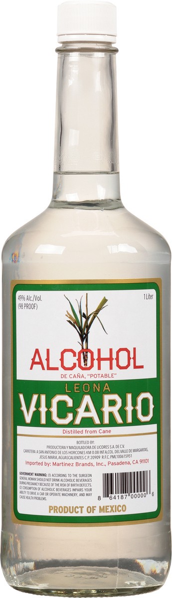 slide 3 of 9, Leona Vicario Alcohol De Cana 1 l Bottle, 1 liter