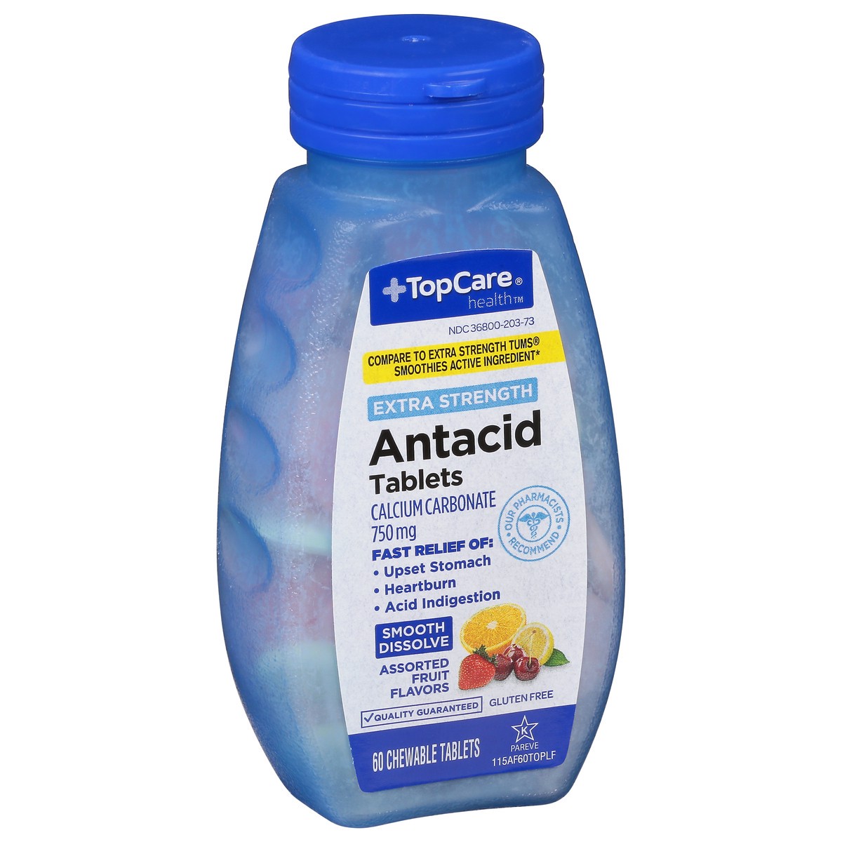 slide 3 of 9, Topcare Antacid Tablets Smooth Fruit, 60 ct