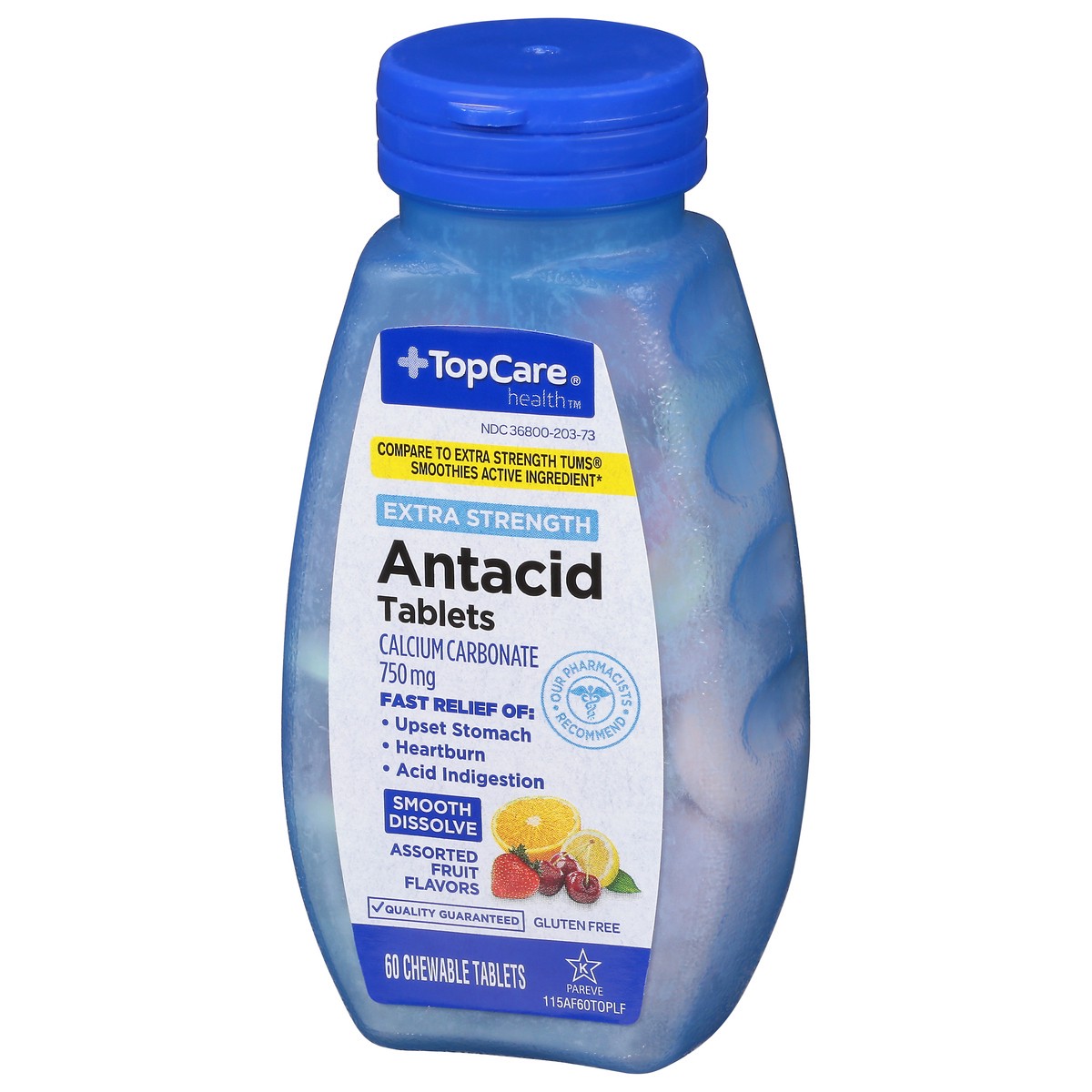 slide 8 of 9, Topcare Antacid Tablets Smooth Fruit, 60 ct