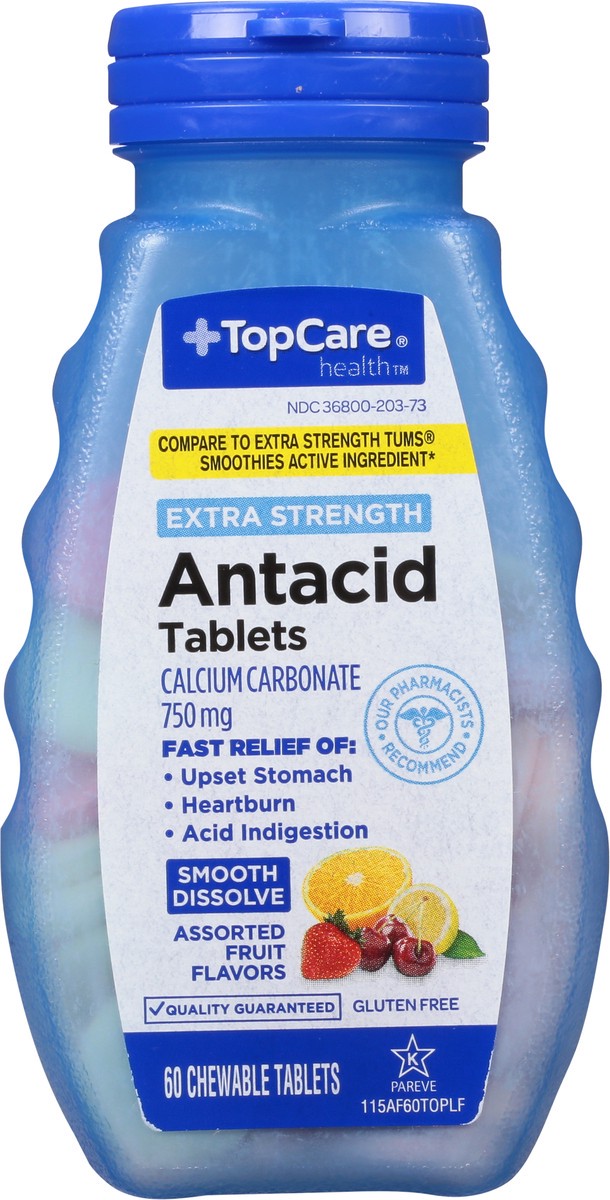 slide 7 of 9, Topcare Antacid Tablets Smooth Fruit, 60 ct
