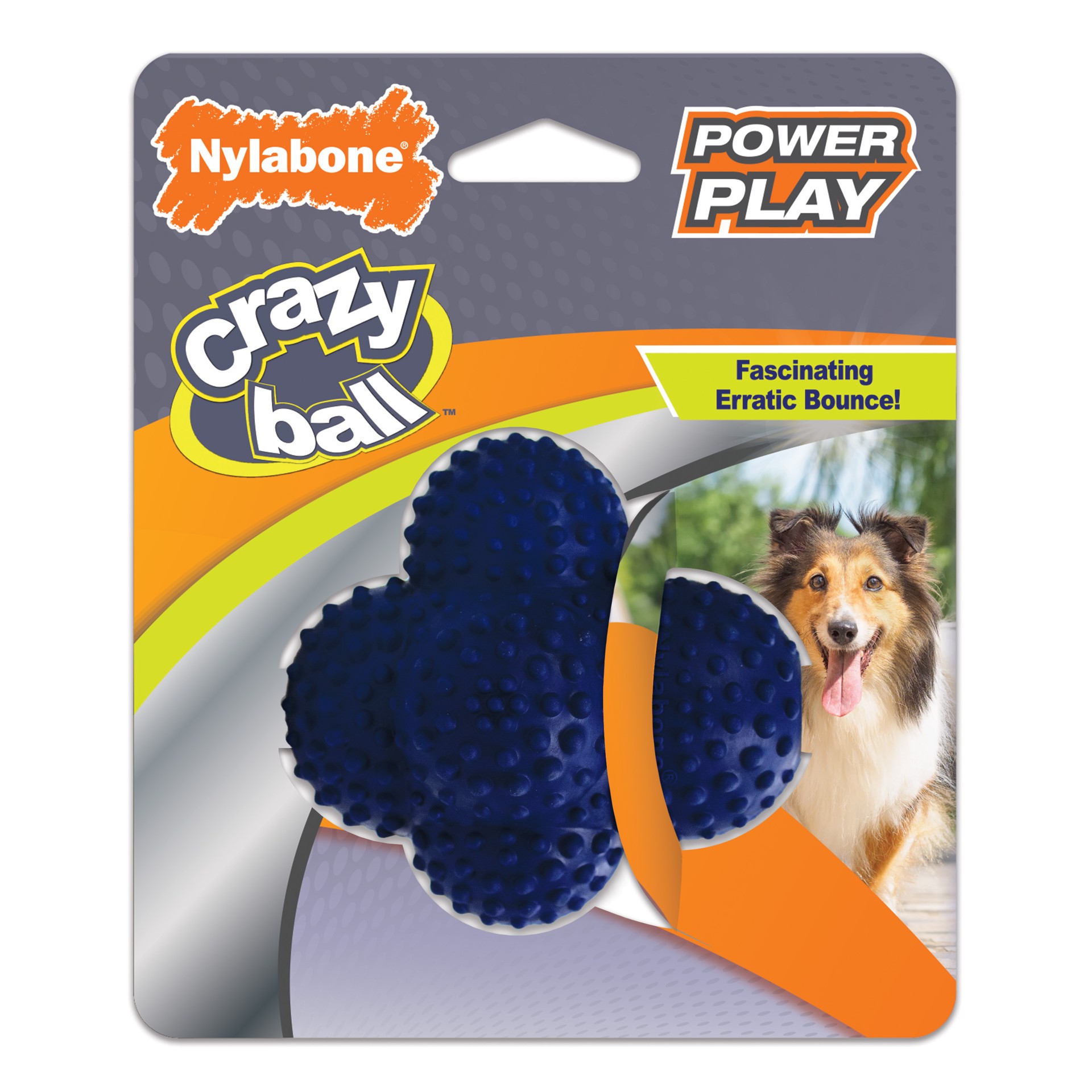 slide 1 of 10, Nylabone Power Play Ball for Dogs Crazy Ball, LG